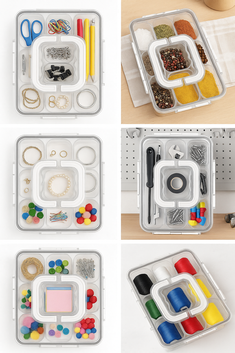 Multi-Compartment Airtight Food Storage Container with Secure Lock Lid | BPA-Free Snack & Dry Food Organizer
