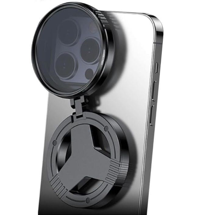 52mm CPL Polarizing Filter for Phone Camera | HD Multi-Coated Optical Lens for Smartphones, Reduce Reflections & Enhance Colors - Black