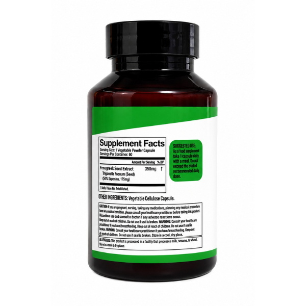Dr. Herbalist Fenugreek Extract 350mg – 60 Vegetarian Capsules, Non-GMO Herbal Dietary Supplement
