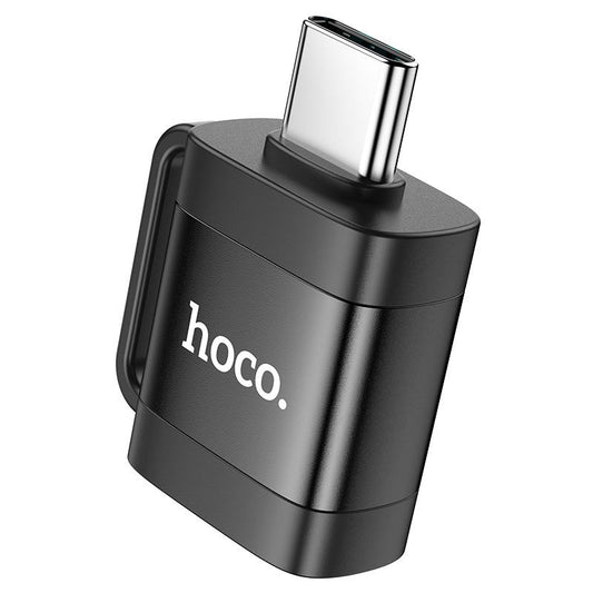 HOCO UA31C USB-C Male to USB-A Female OTG Adapter | USB 3.0 5Gbps Fast Data Transfer & Charging Converter | Type-C OTG Adapter for Laptop, MacBook, Tablet & Android Phone
