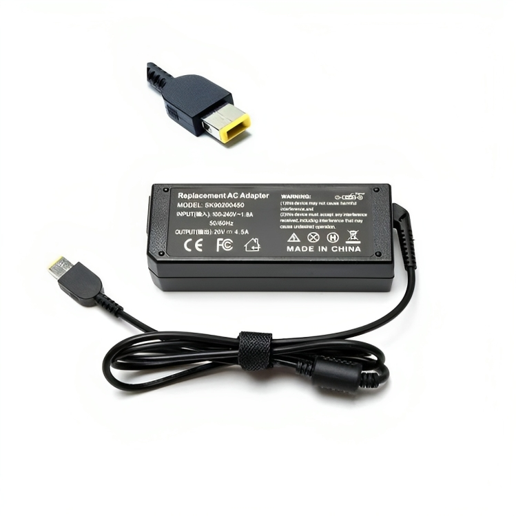 Replacement 90W Laptop Charger for Lenovo | 20V 4.5A USB Pin Power Adapter with Square Tip Connector
