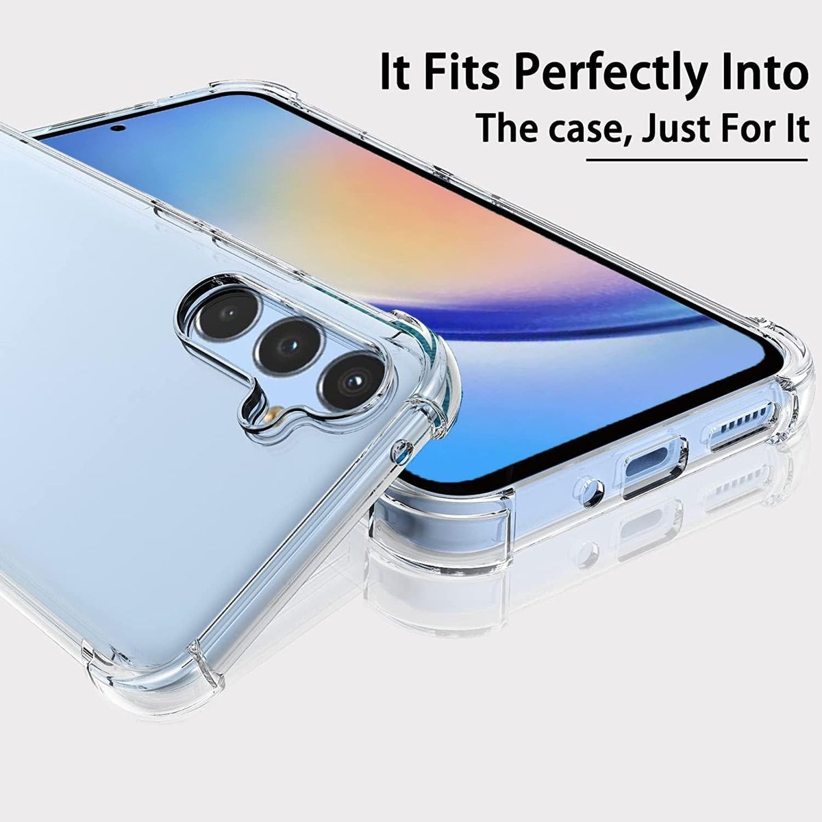Samsung Galaxy A54 5G Premium Shockproof Clear Case | Anti-Yellow Transparent TPU Protective Back Cover with Air Cushion Corners