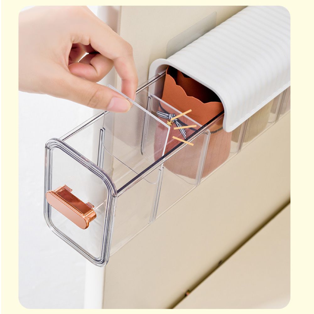 6 Cell Transparent Wall Hanging Storage Organizer | Multipurpose Plastic Storage Box for Home, Kitchen & Bathroom – 36cm