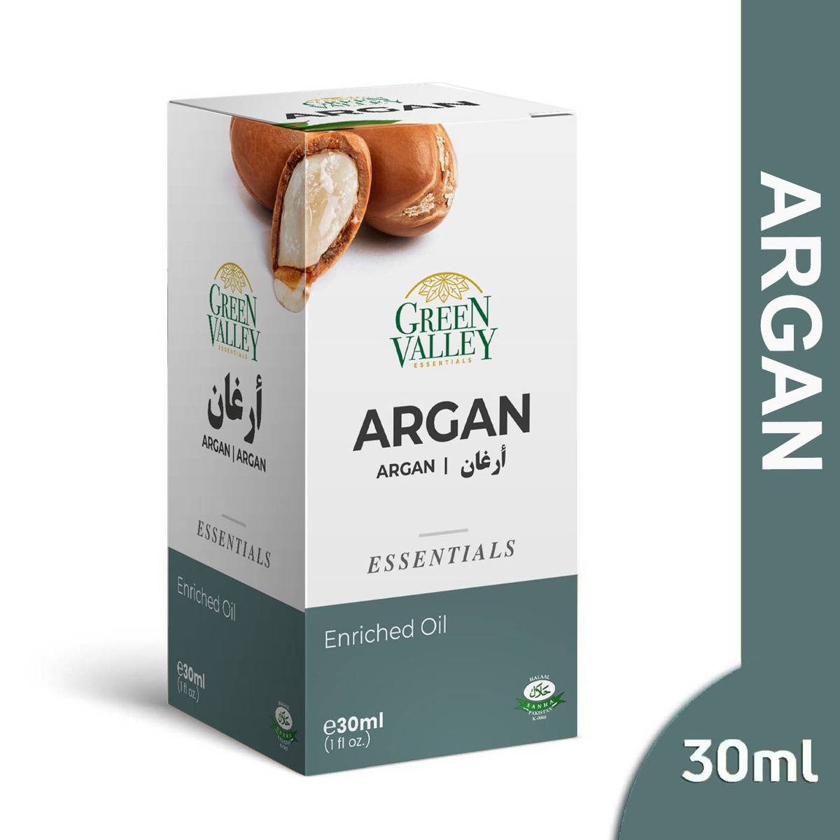 Green Valley Argan Essentials Enriched Oil 30ml – Premium Argan Hair, Face & Skin Nourishing Oil