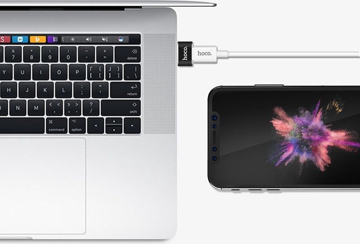 HOCO UA6 USB-A Male to USB-C Female Adapter | USB 2.0 Charging & Data Transfer Converter for Type-C Devices