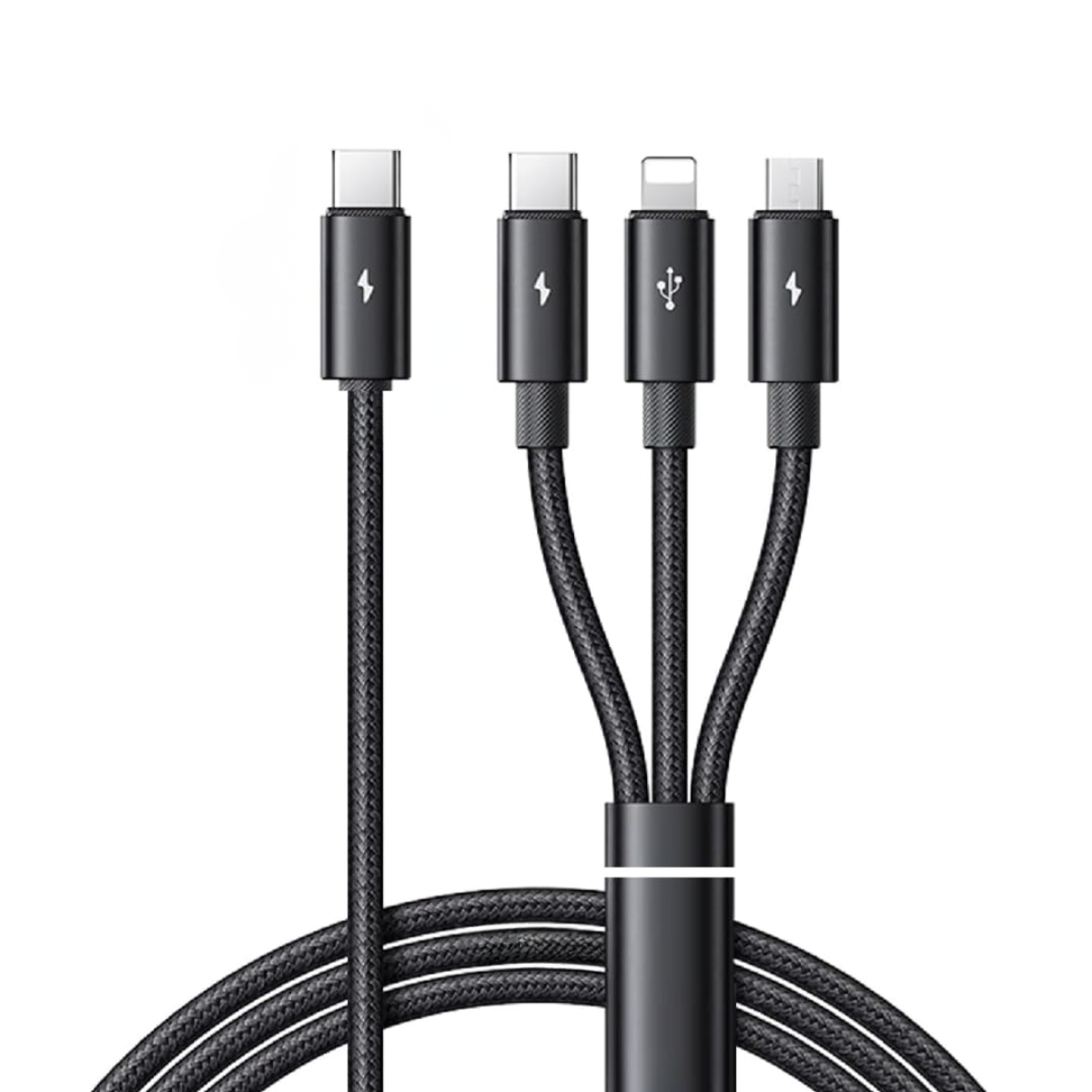 LDNIO LC94C 3-in-1 Fast Charging Cable 100W 1.2M | USB-C, Lightning & Micro USB Braided Cable