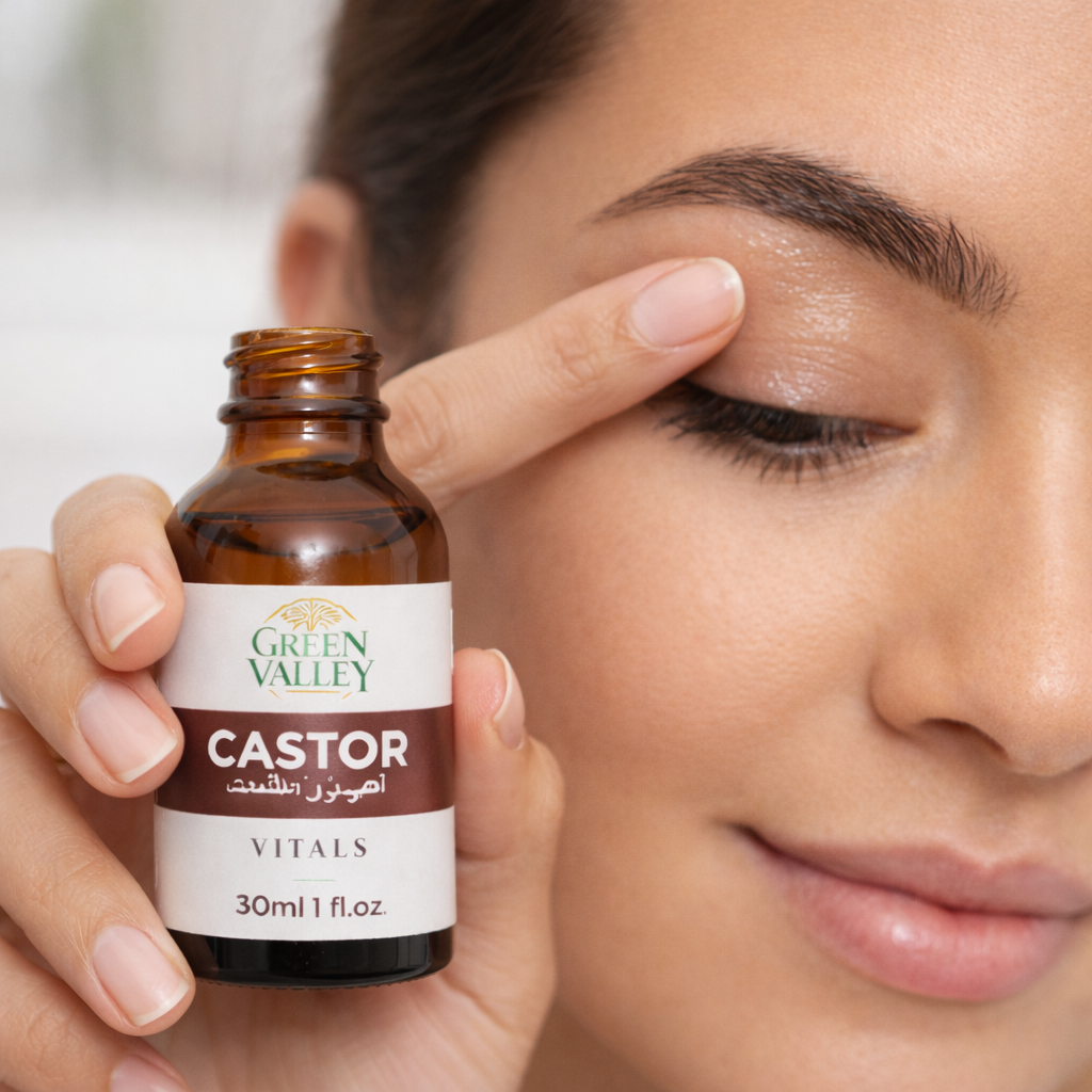 Green Valley Castor Oil 30ml – Enriched Natural Castor Oil for Hair Growth, Eyelashes, Eyebrows & Skin Care