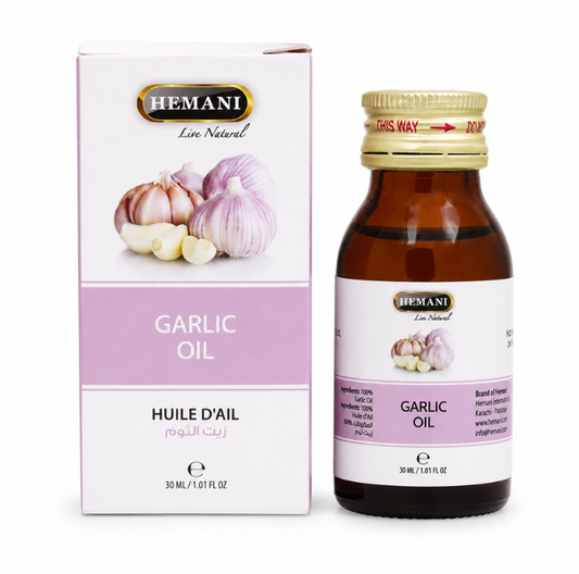 Hemani Garlic Oil 30ml - 100% Pure Natural Garlic Oil for Hair, Scalp & Skin Care