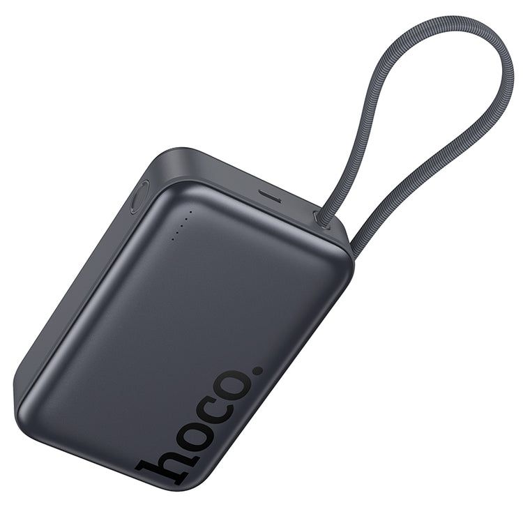 HOCO Q44A 20000mAh Magnetic Wireless Power Bank 45W PD Fast Charging with Built-in USB-C Cable & Qi Wireless Charging – Black