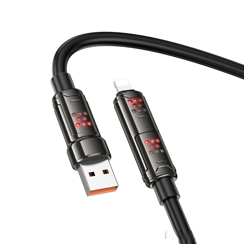 Hoco U143 4-in-1 LED Fast Charging & Data Cable | USB-A & USB-C to Lightning & USB-C Multi Connector Cable