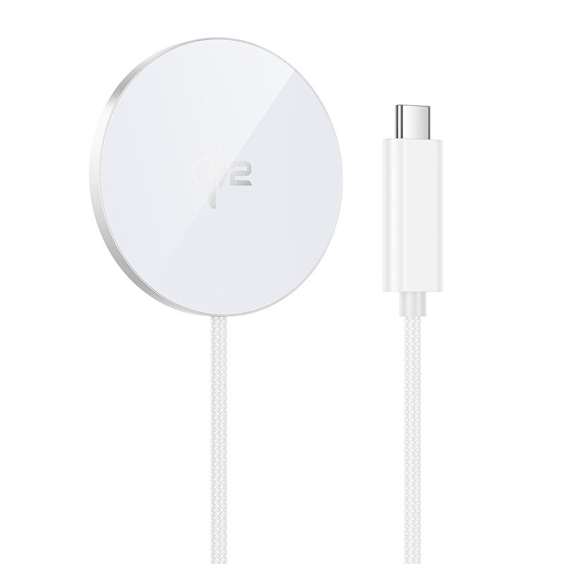 HOCO CW63 Qi2 Magnetic Wireless Charger 15W | MagSafe Compatible Fast Charging Pad with USB-C Cable