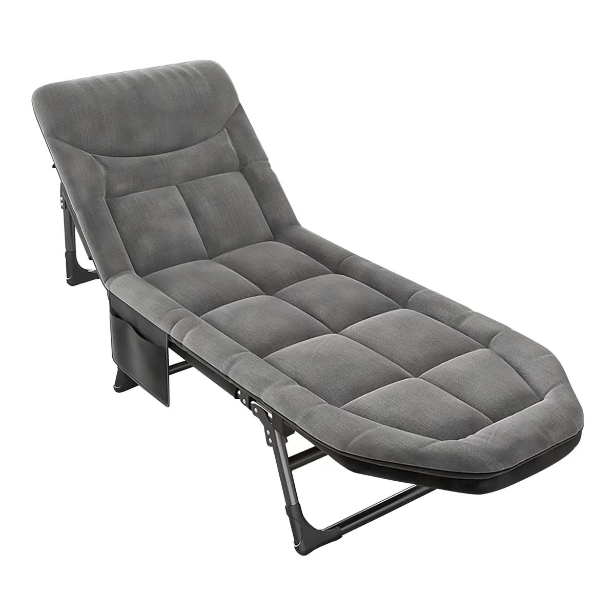i-FB-002 Folding Camp Bed with Mattress & Pillow | Portable Foldable Sleeping Cot for Camping, Office & Home