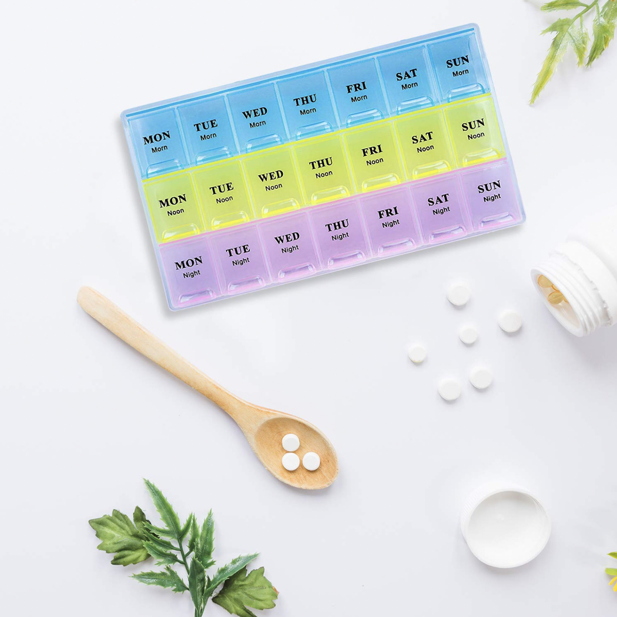 Weekly Pill Organizer Box – 7 Day Medicine Storage Case with 3 Daily Compartments (Morning, Noon & Night)