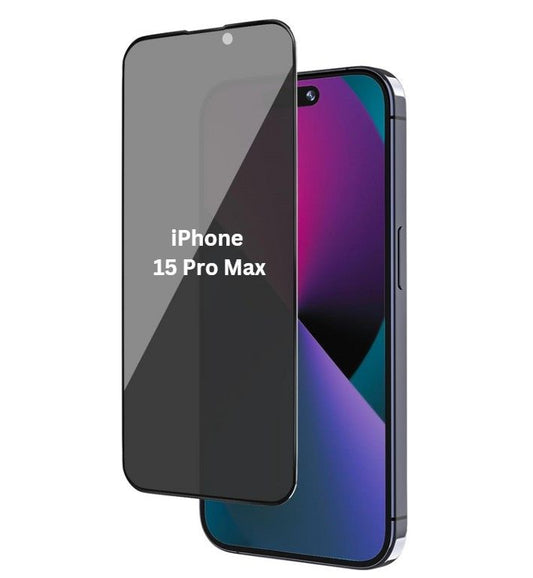 Professional Privacy Tempered Glass Screen Protector for iPhone 15 Pro Max | 9H Anti-Spy Full Coverage Glass