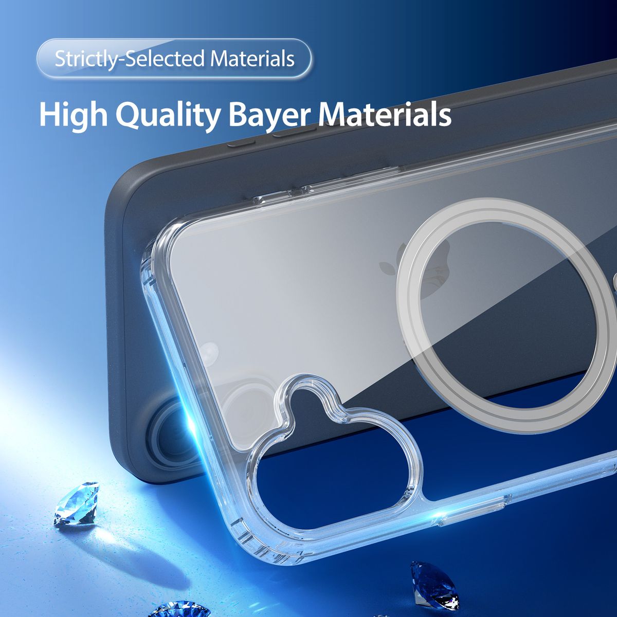 MagSafe Clear Case for iPhone 16 Plus | Transparent Magnetic Shockproof Protective Cover with Anti-Scratch Back