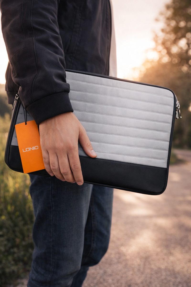 LDNIO B02-2 14-Inch Padded Laptop Sleeve Case with Zip - Scratch Resistant