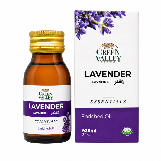 Green Valley Essentials Lavender Enriched Oil 30ml – Natural Hair & Skin Care Oil