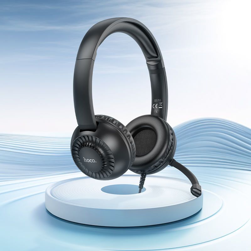 W112 Wired Headset with Noise-Reducing Microphone & 3.5mm Jack | Stereo Headphones for PC, Laptop, Office & Online Classes
