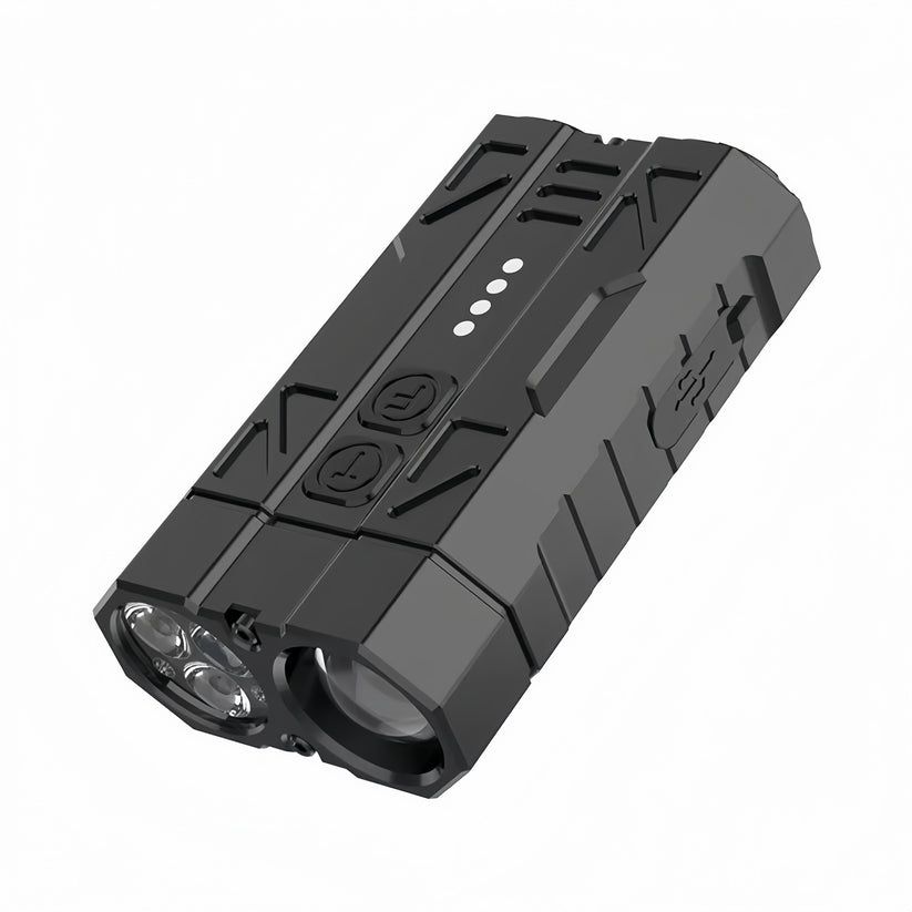 Rechargeable Dual LED Flashlight Pocket Torch – Portable Camping, Hiking & Emergency Light