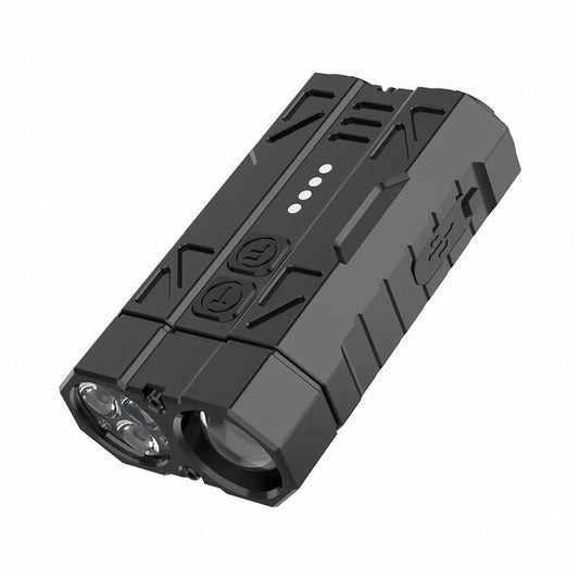 Rechargeable Dual LED Flashlight Pocket Torch – Portable Camping, Hiking & Emergency Light