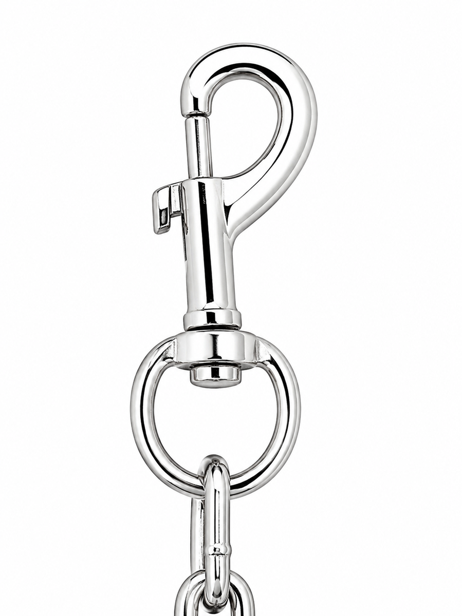 Heavy-Duty Chain Dog Leash with Comfort Handle – Metal Chain Lead with Snap Hook for Dogs