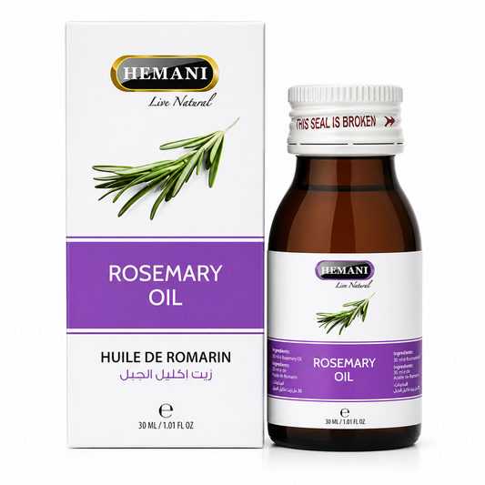 Hemani Rosemary Oil 30ml – 100% Pure Natural Rosemary Essential Oil for Hair, Scalp & Skin Care