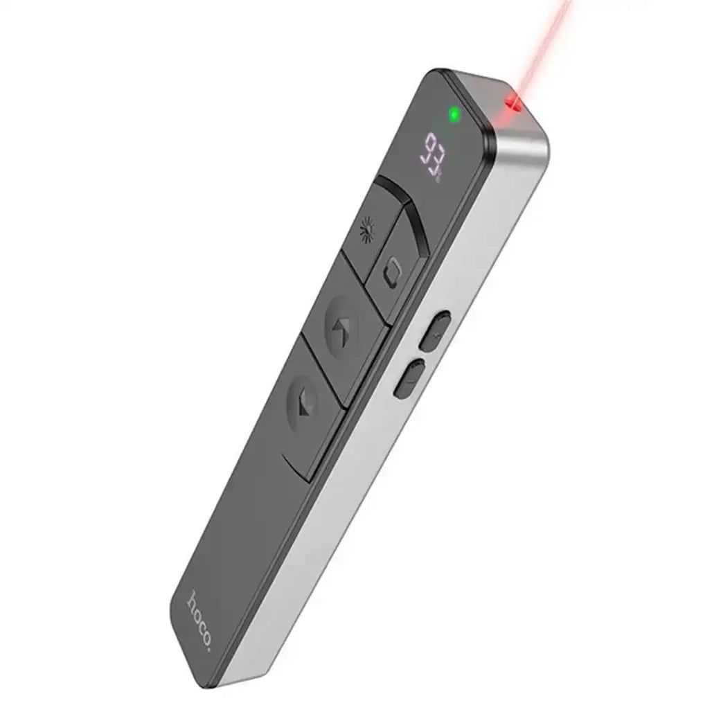 HOCO GM202 Wireless Presentation Clicker with Red Laser Pointer | PPT Slide Remote for PowerPoint, Keynote, Google Slides, Windows & Mac