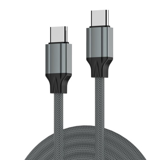 LDNIO 65W USB-C to USB-C Fast Charging Cable 2M | PD Type-C Laptop & MacBook Charging Data Cable - Grey
