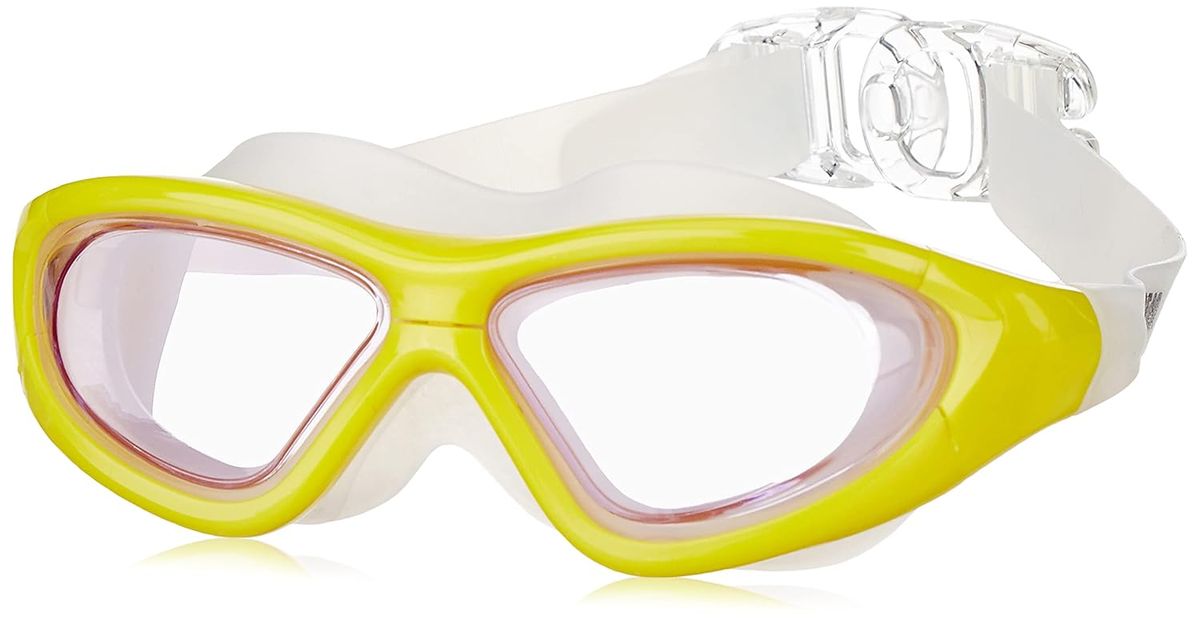 Adult Swimming Goggles with Anti-Fog UV Protection Lenses – Adjustable Waterproof Swim Goggles for Men & Women - Yellow