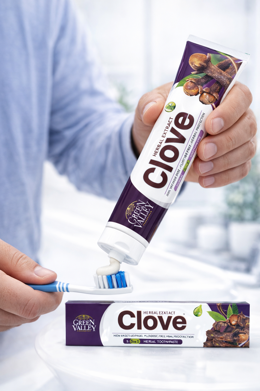 Green Valley Clove Toothpaste – Herbal Oral Care & Fresh Breath – 185g