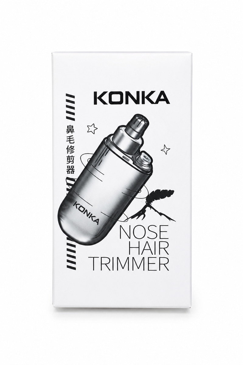KONKA Rechargeable Nose & Ear Hair Trimmer - Portable Precision Grooming Tool for Men & Women