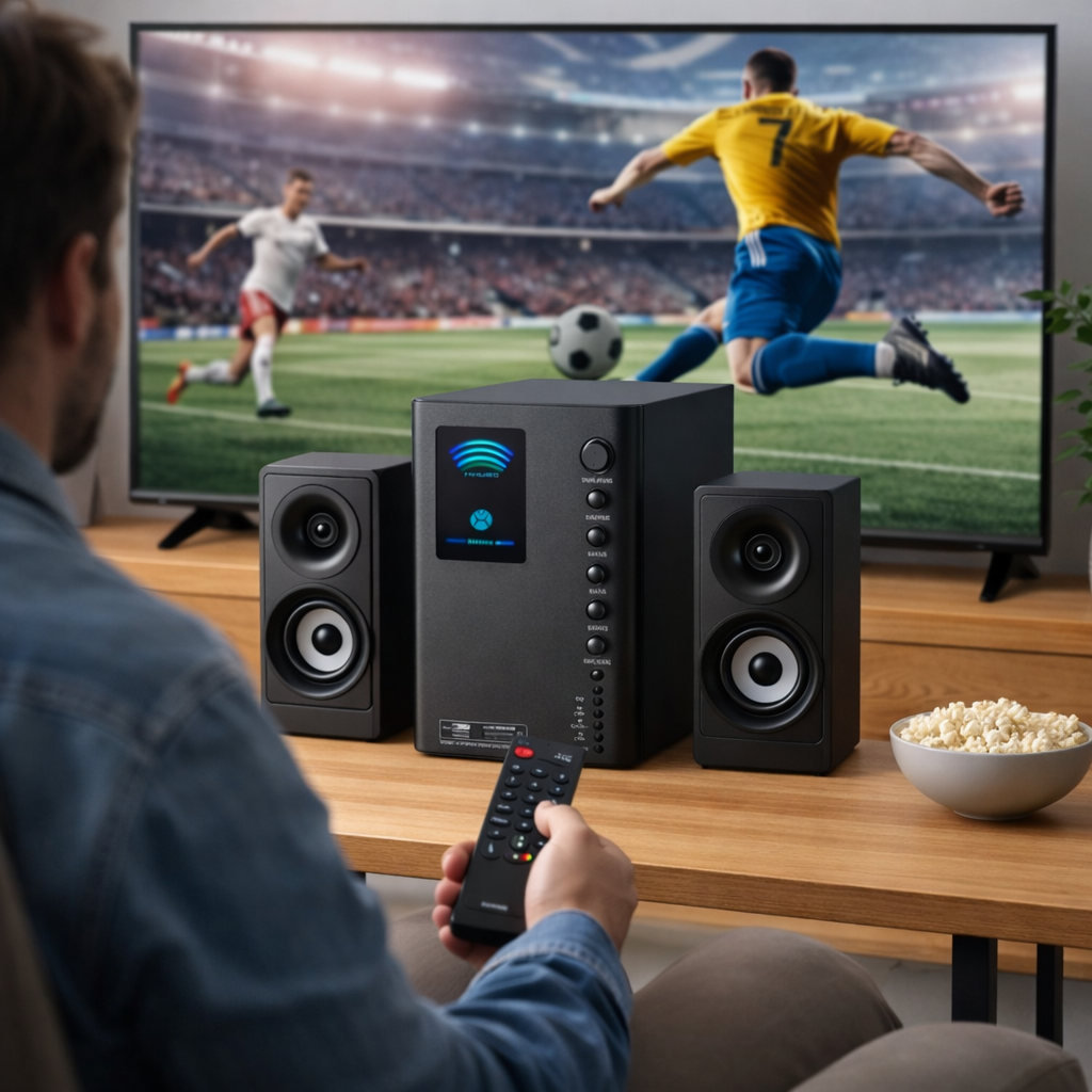 Mikuso XS-45A 2.1 Bluetooth Multimedia Speaker System | Deep Bass Home Theater with USB, SD, FM, AUX & Karaoke Mic Support