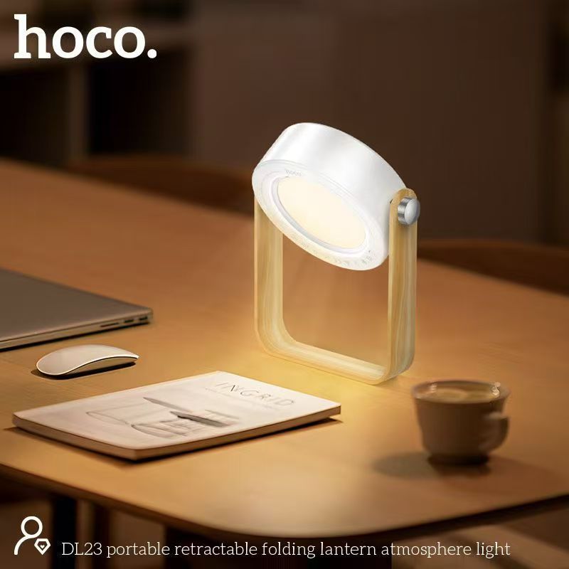 HOCO DL23 Rechargeable LED Camping Lantern – Foldable Portable Emergency Light with 3 Lighting Modes