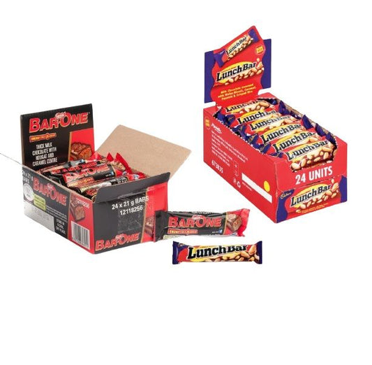 Mini Chocolate Combo Pack - Bar One & Lunch Bar Assorted Chocolate Bars | Snack Size Chocolates