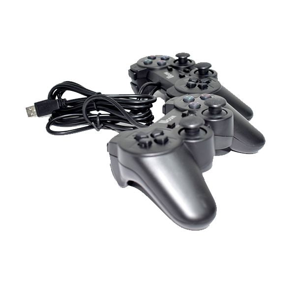 UCOM 2 Pack Wired USB Game Controllers for PC – Dual Analogue Gamepads with Vibration