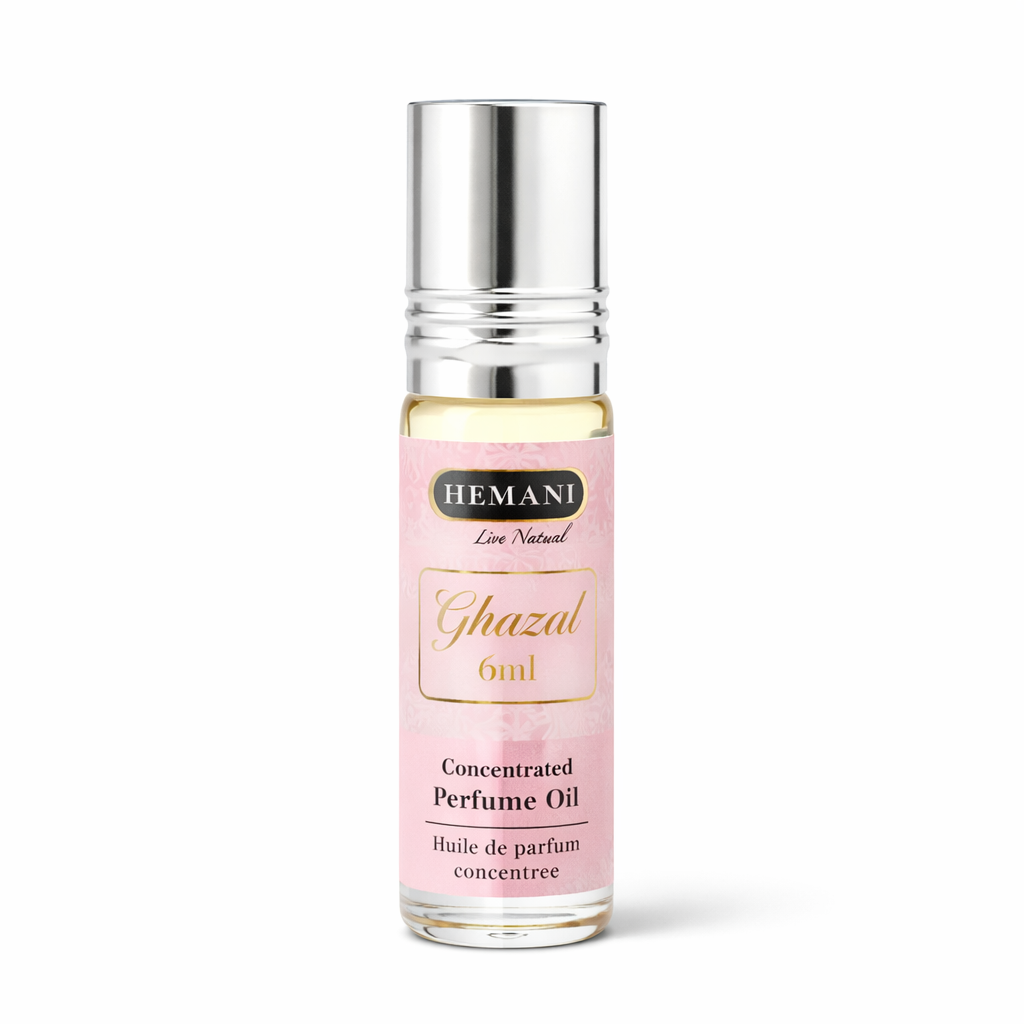 Hemani Ghazal Concentrated Perfume Oil Roll On 6ml Alcohol-Free Attar for Women - Pack of 6