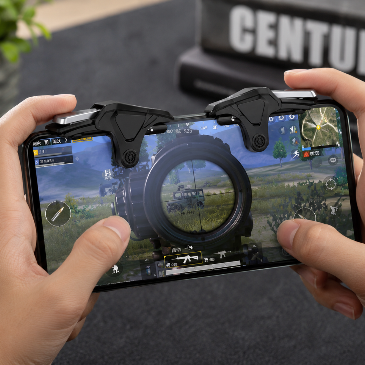HOCO GM5 Mobile Gaming Triggers – Pair of PUBG & FPS Game Controllers for 4–7 Inch Phones