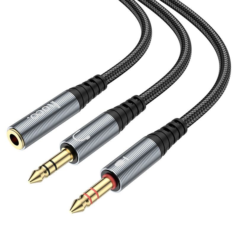 2-in-1 3.5mm Audio Splitter Adapter Cable | 3.5mm Female to Dual 3.5mm Male Headphone & Microphone Adapter | 25cm (UPA21)