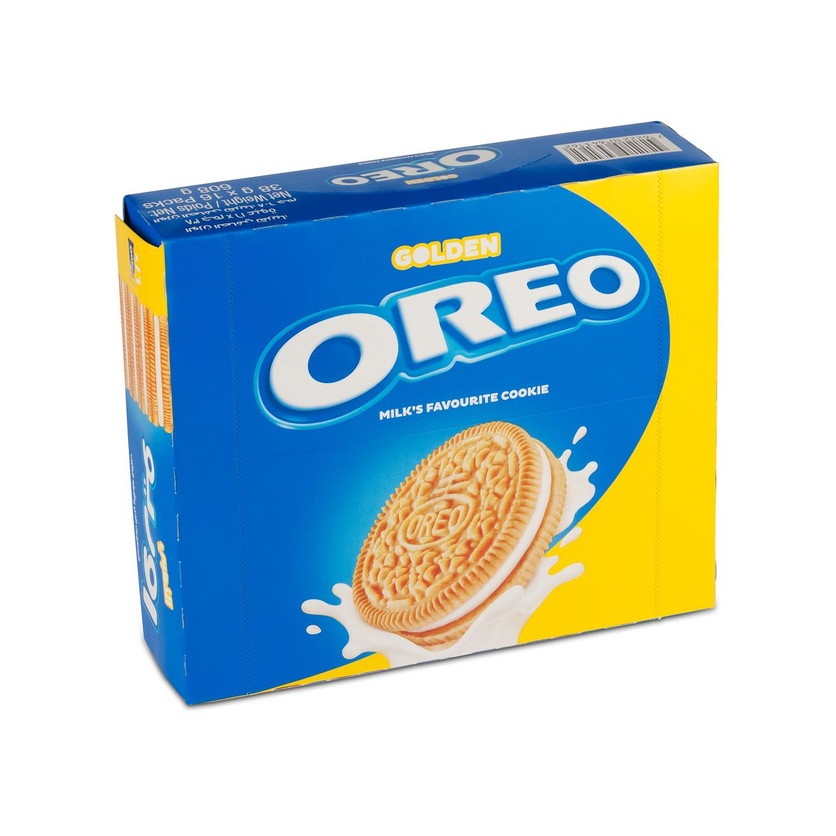 Oreo Golden Vanilla Sandwich Biscuits 38g Multipack | 16 Individually Wrapped Cookie Packs