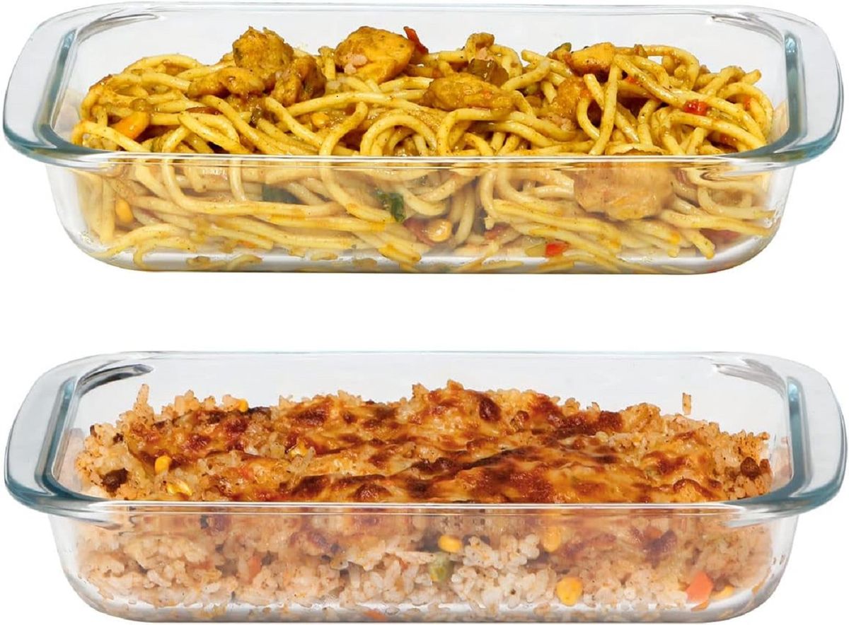 1.6L Borosilicate Glass Baking Dish | Rectangular Oven Safe Baking & Roasting Tray