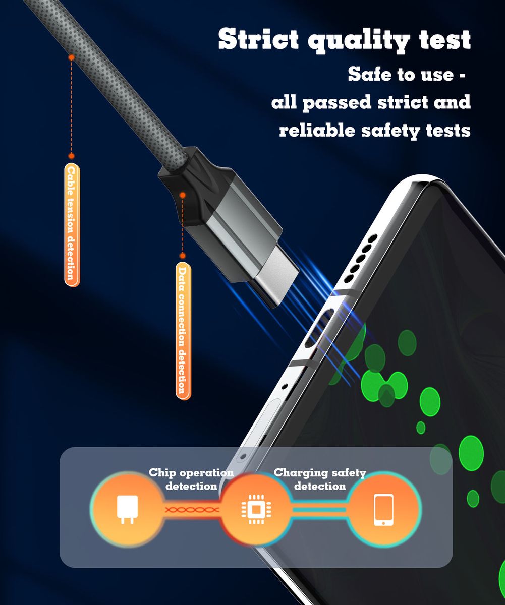 LDNIO LC442C 65W USB-C to USB-C Fast Charging & Data Cable 2M | PD Type-C Charging Cable for Laptop, Tablet & Smartphone