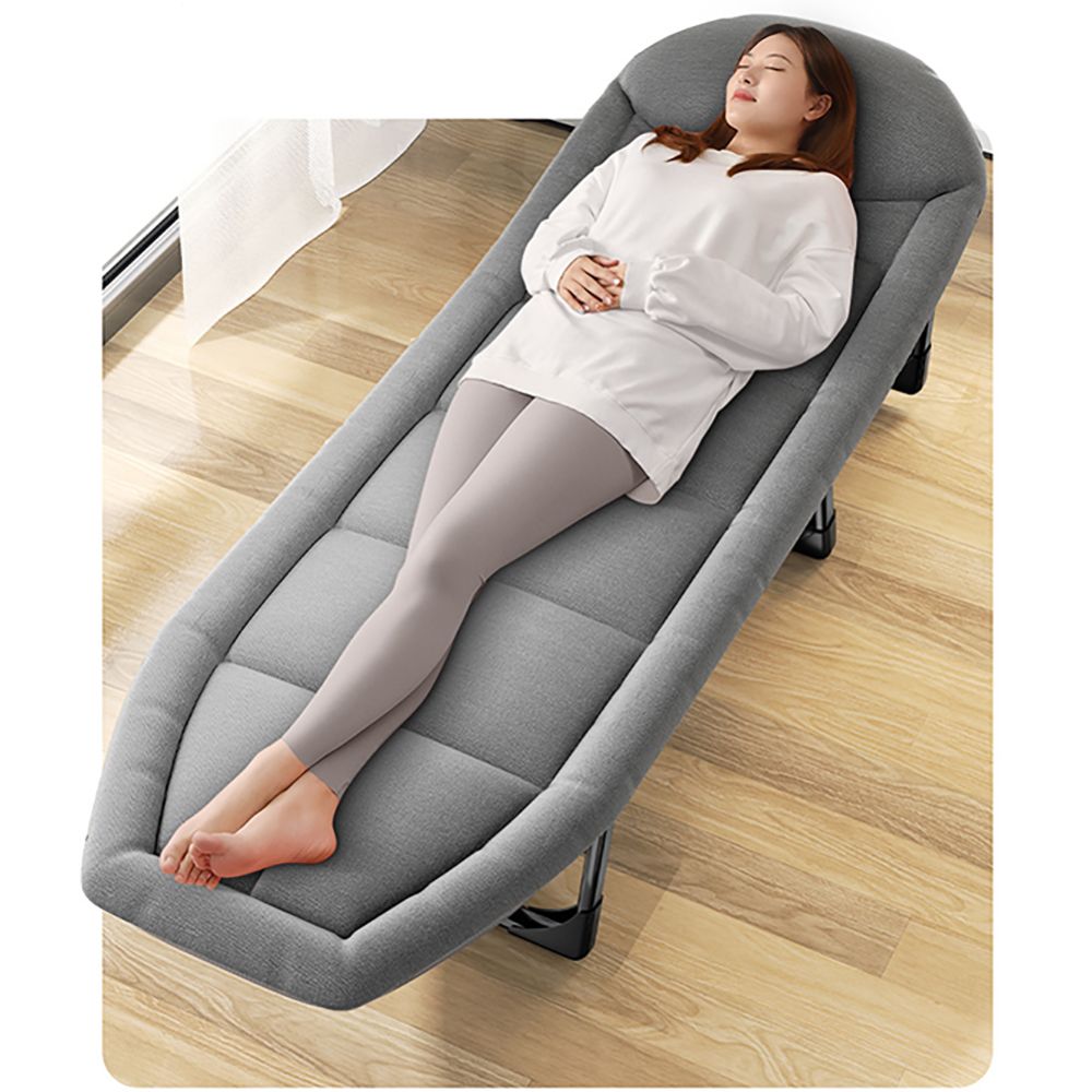 i-FB-002 Folding Camp Bed with Mattress & Pillow | Portable Foldable Sleeping Cot for Camping, Office & Home