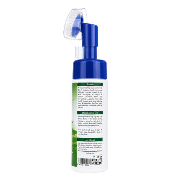 Neem & Licorice Foaming Face Wash 150ml with 3-in-1 Cleansing Brush