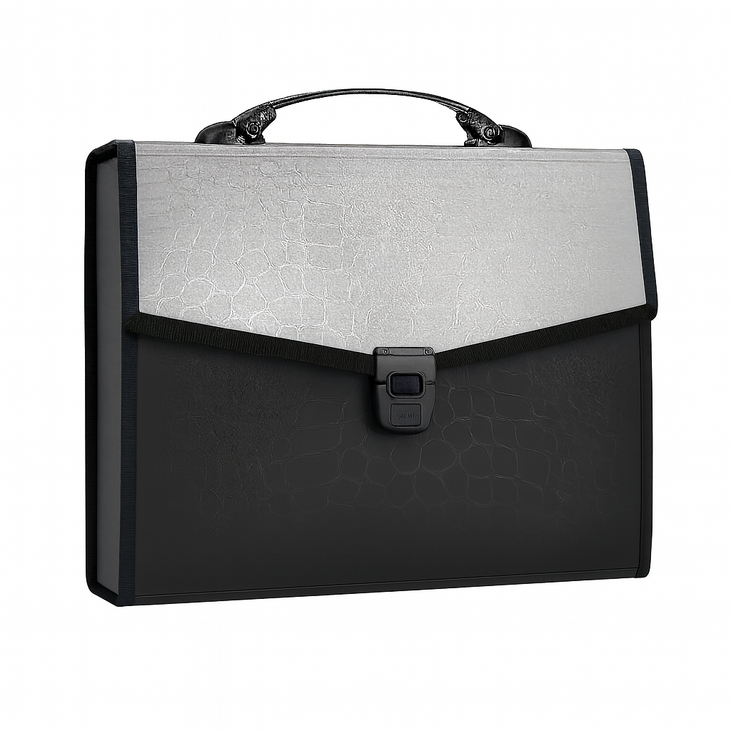 Portable A4 Expanding Document Folder with Handle & Lock | 13 Pocket Accordion File Organizer