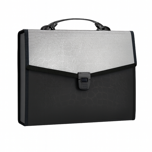 Portable A4 Expanding Document Folder with Handle & Lock | 13 Pocket Accordion File Organizer