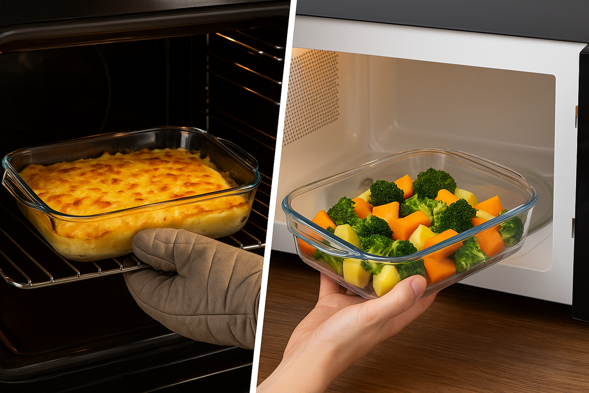 1.6L Borosilicate Glass Baking Dish | Rectangular Oven Safe Baking & Roasting Tray
