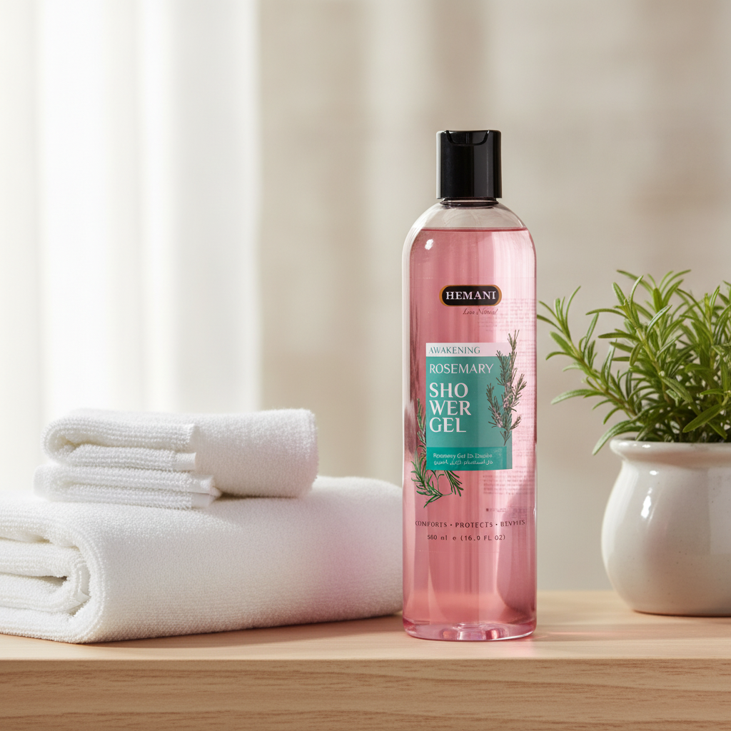 Hemani Rosemary Shower Gel 500ml – Awakening Body Wash for All Skin Types
