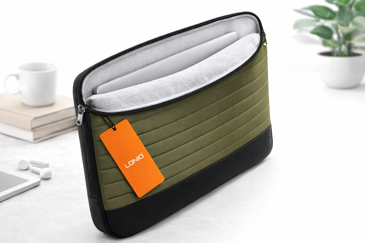 LDNIO B02-2 14-Inch Padded Laptop Sleeve Case with Zip - Scratch Resistant
