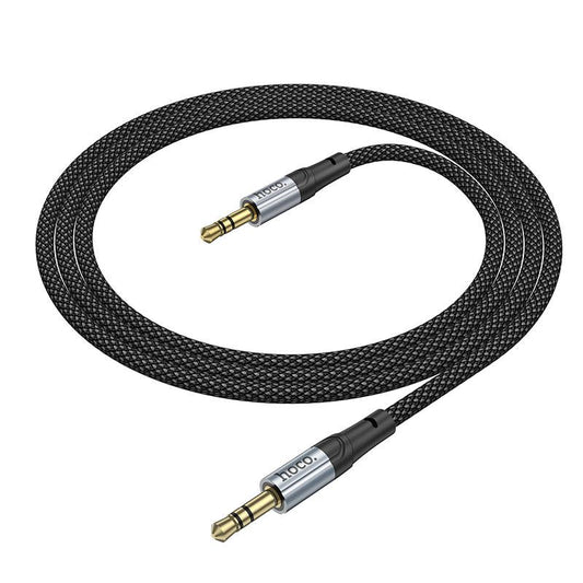 HOCO UPA26 3.5mm AUX Audio Cable 1 Meter | Male to Male Stereo Jack Hi-Fi Nylon Braided Aux Cable