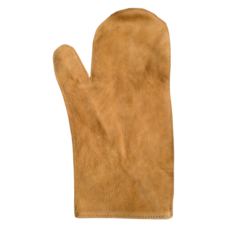 Genuine Leather BBQ & Oven Gloves Heat Resistant | Braai, Grill, Fireplace & Baking Mitts - 1 Pair